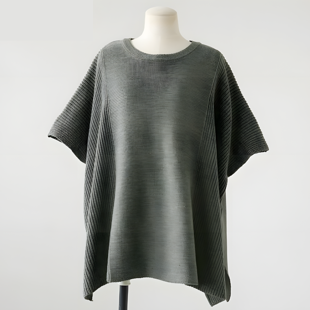 pull-poncho-femme-gris